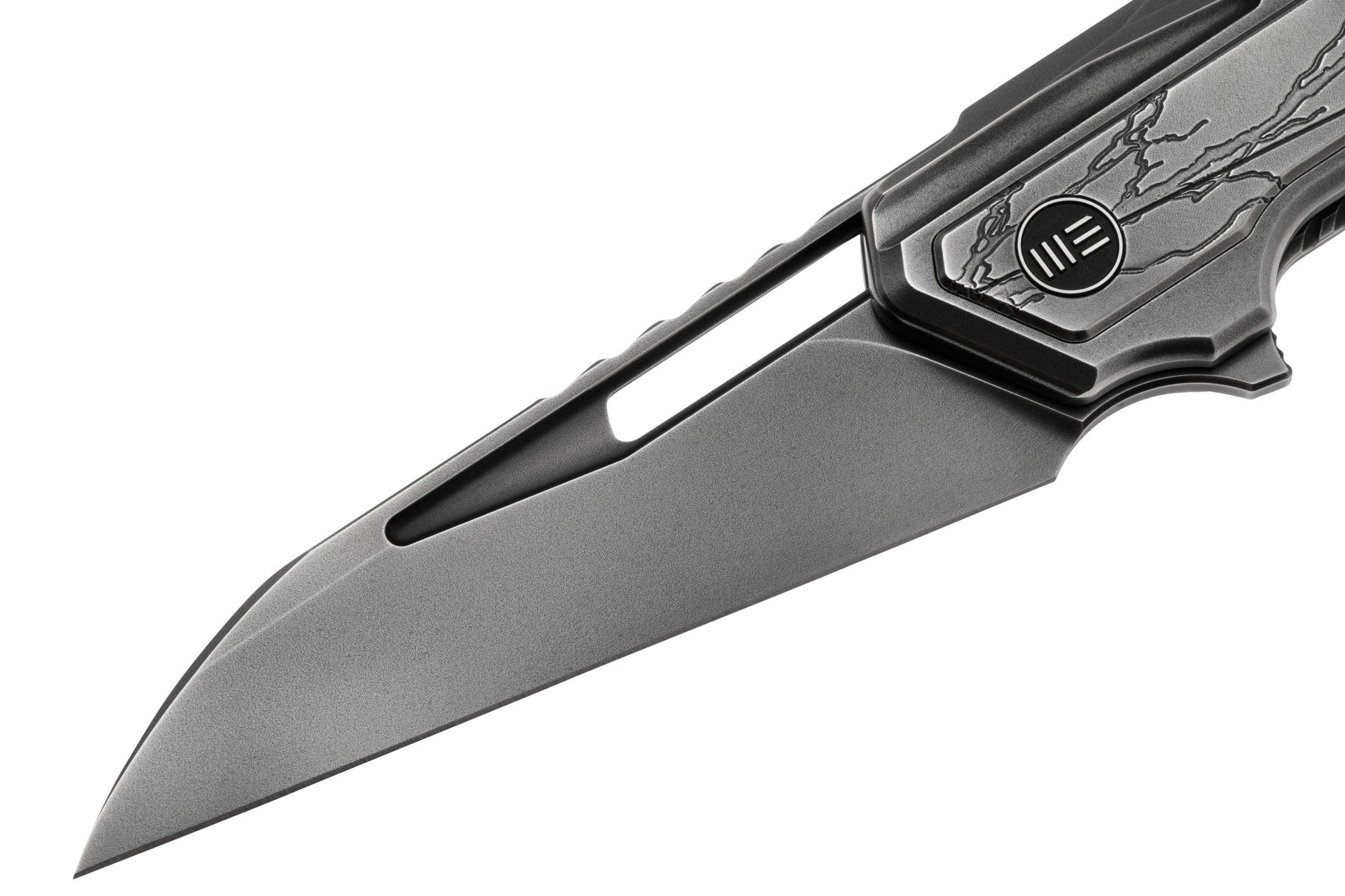 WE Knife Falcaria WE23012B-4 Polished Gray CPM 20CV, Polished Gray ...