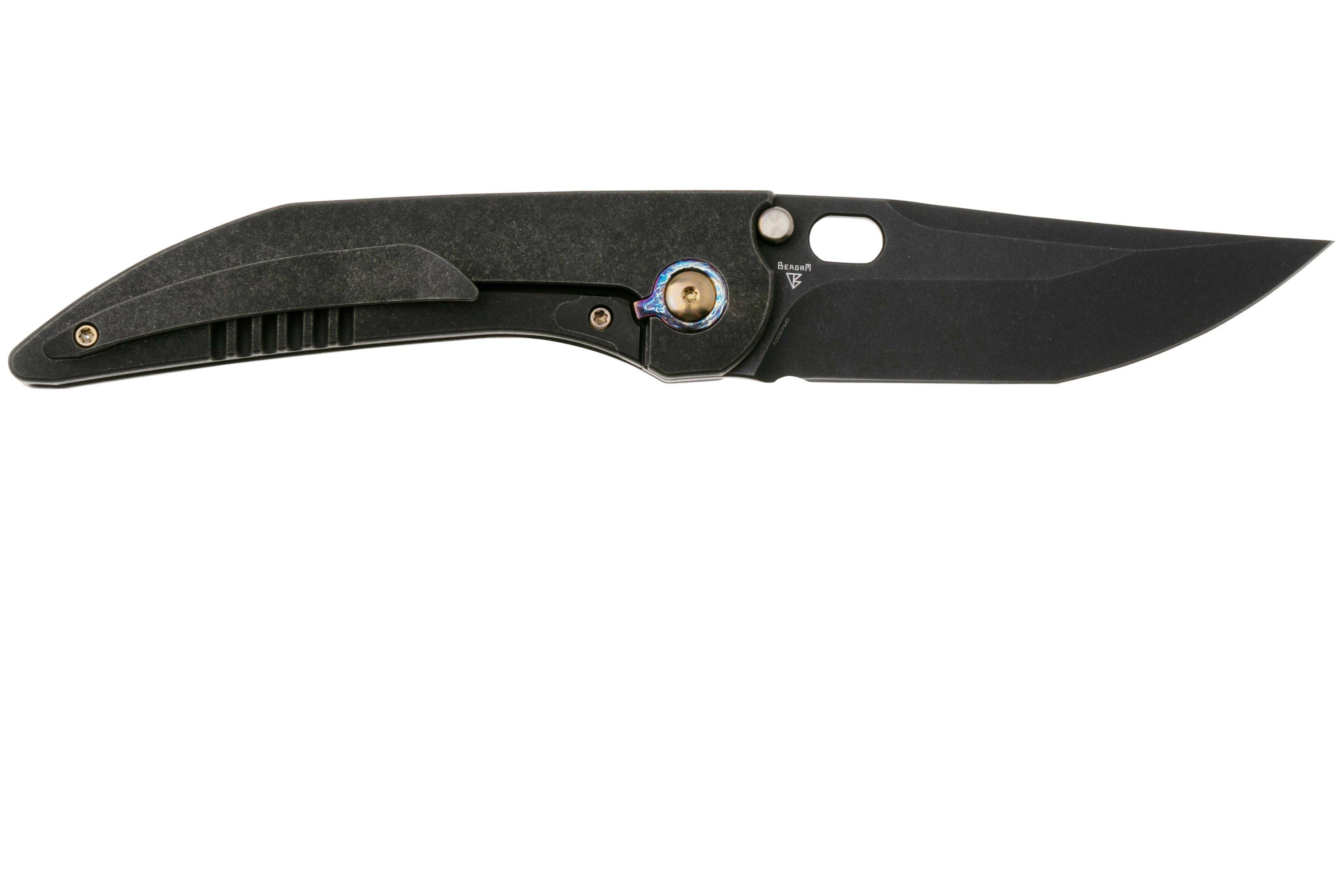 WE Knife Attor WE23037-1 Black Stonewashed CPM 20CV, Black 