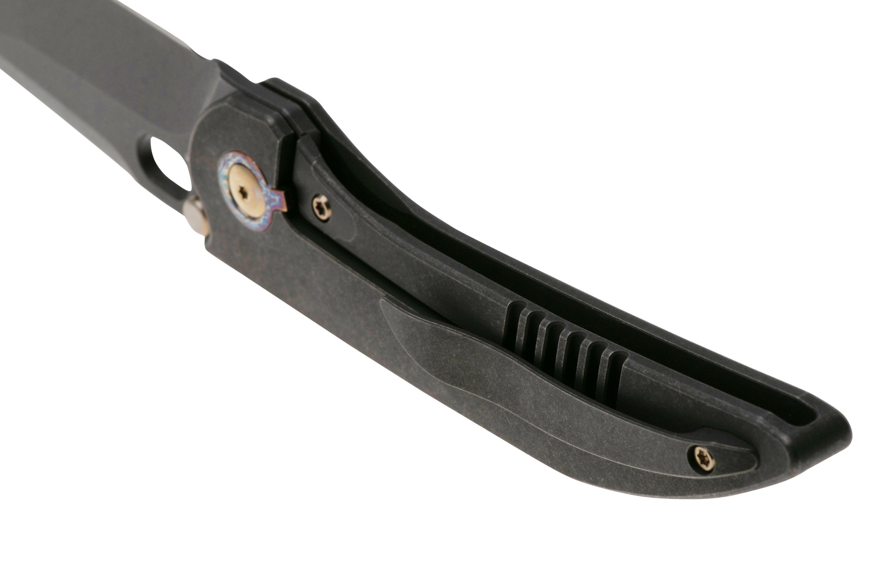 WE Knife Attor WE23037-1 Black Stonewashed CPM 20CV, Black 