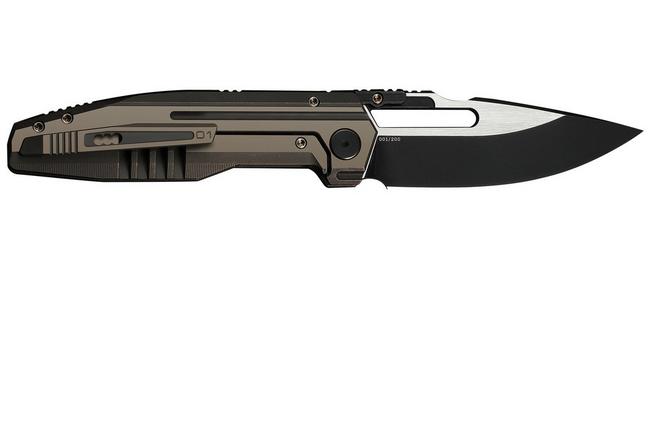 Image for WE Knife Reveille WE23057-1, Limited Edition, Blackwashed/Satin Böhler M390, Bronze Titanium pocket knife
