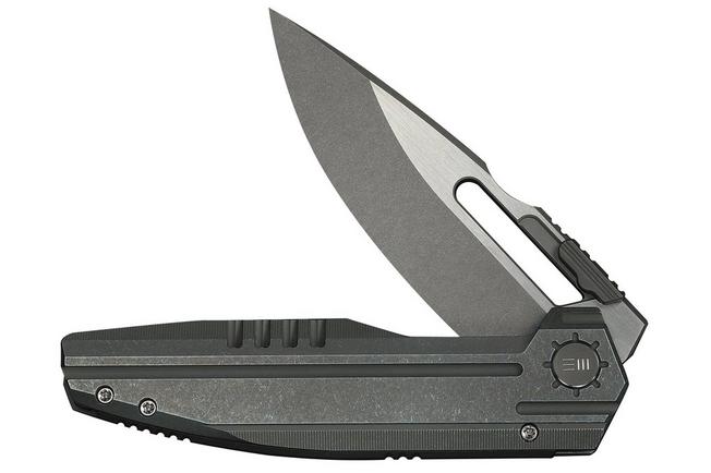 Image for WE Knife Reveille WE23057-2, Limited Edition, Graywashed/Satin Böhler M390, Olive Gray Titanium pocket knife