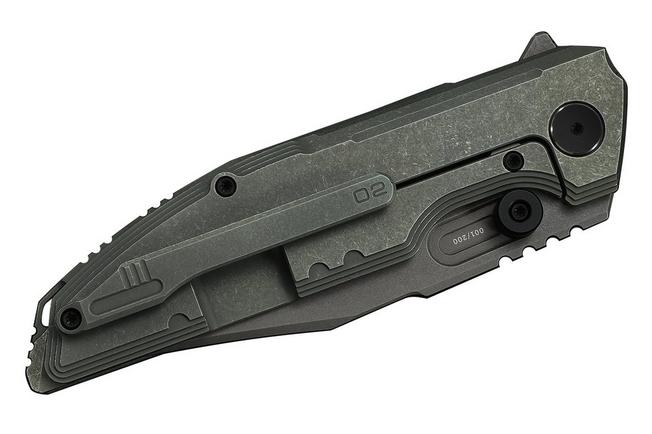 Obraz dla Nóż składany WE Knife Muster Limited Edition WE23058-2, Gray Stonewashed Böhler M390, Olive Gray Titanium