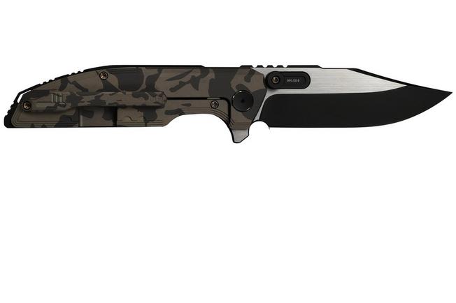 Obraz dla Nóż składany WE Knife Muster Limited Edition WE23058-3, Black Stonewashed/Satin Böhler M390, Desert Terrain Titanium
