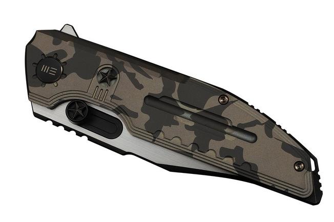 Obraz dla Nóż składany WE Knife Muster Limited Edition WE23058-3, Black Stonewashed/Satin Böhler M390, Desert Terrain Titanium