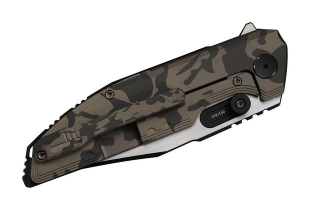 Obraz dla Nóż składany WE Knife Muster Limited Edition WE23058-3, Black Stonewashed/Satin Böhler M390, Desert Terrain Titanium