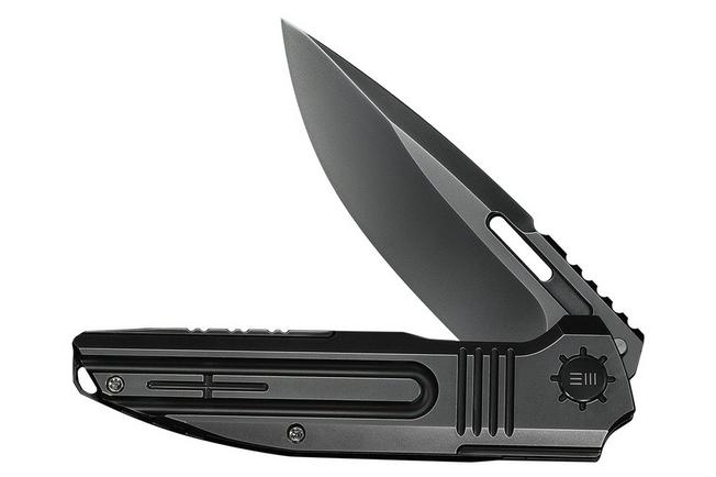 Image for WE Knife Tracks Limited Edition WE23059-1, Polished Grey Böhler M390, Polished Grey Titanium pocket knife