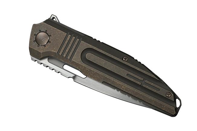 Image pour WE Knife Tracks Limited Edition WE23059-2, Hand Rubbed Satin Böhler M390, Bronze Titanium, couteau de poche