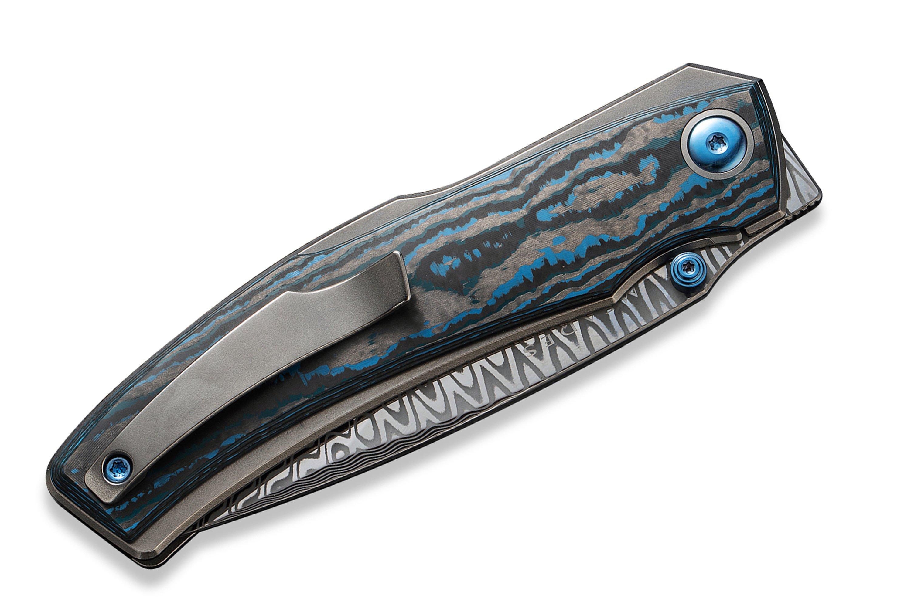 WE Knife Swordfin WE23067-DS1 Hugin Damasteel, Arctic Storm Fat 