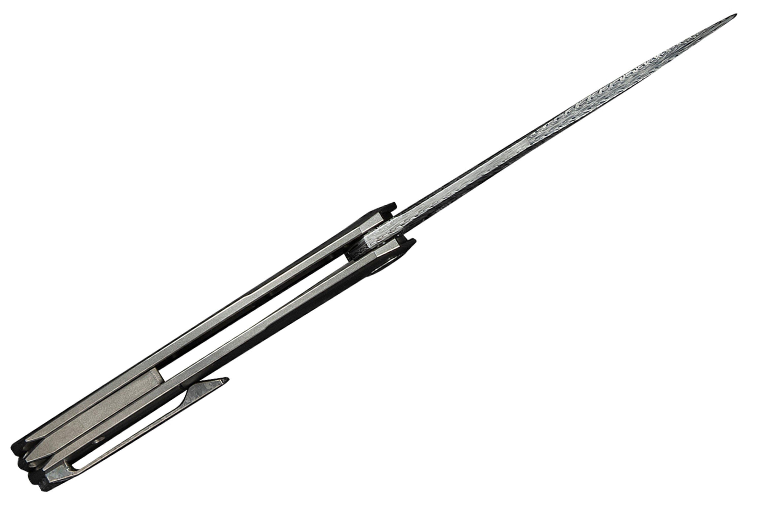 Titan Damast Stab (Mosaik-/Wellenmuster) - Sondergrößen - Mokuti Stab - Exotisches Metallzubehör - Schmuckherstellung Zubehör - Handgefertigt