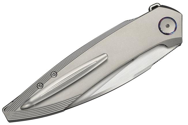 Image pour WE Knife Fluxor WE23071-2 Hand Rubbed Satin M390, Gray Titanium, couteau de poche