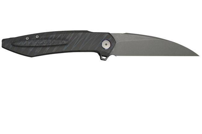 Image pour WE Knife Fluxor WE23071-3 Graywashed M390, Tiger Stripe Flamed Titanium, couteau de poche