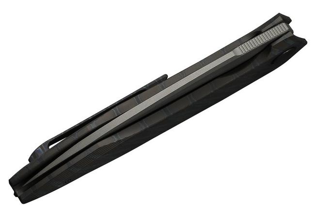 Image pour WE Knife Fluxor WE23071-3 Graywashed M390, Tiger Stripe Flamed Titanium, couteau de poche