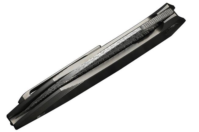 Image pour WE Knife Fluxor WE23071-DS1 Fafnir Damasteel, Polished Bead Blasted Titanium, couteau de poche