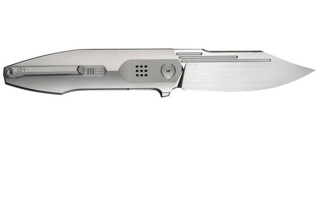 Image for WE Knife Flight Line WE23089-3, Limited Edition, Hand Rubbed Satin Böhler M390, Polished Bead Blasted Titanium pocket knife