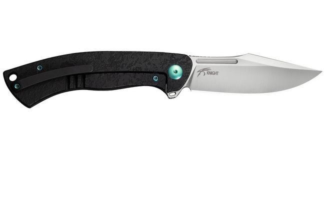 Afbeelding voor WE Knife Essential Knight WE24003-1 Satin Böhler M390, Etched Black Titanium, zakmes, Jason Knight design