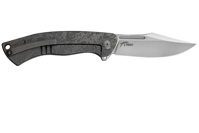 Afbeelding voor WE Knife Essential Knight WE24003-3 Satin Böhler M390, Etched Gray Titanium, zakmes, Jason Knight design