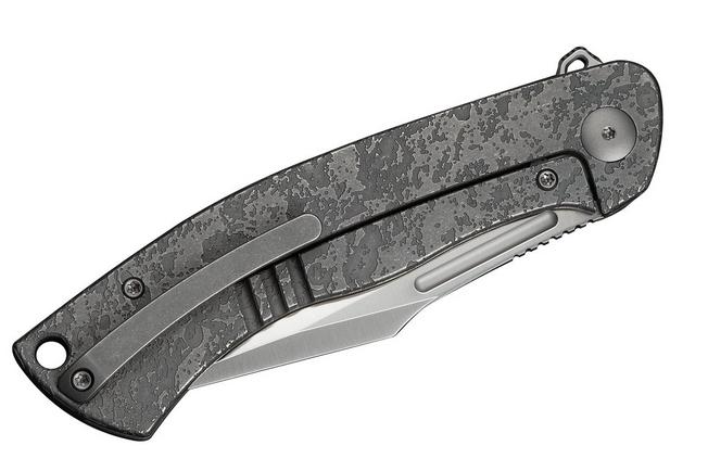 Afbeelding voor WE Knife Essential Knight WE24003-3 Satin Böhler M390, Etched Gray Titanium, zakmes, Jason Knight design