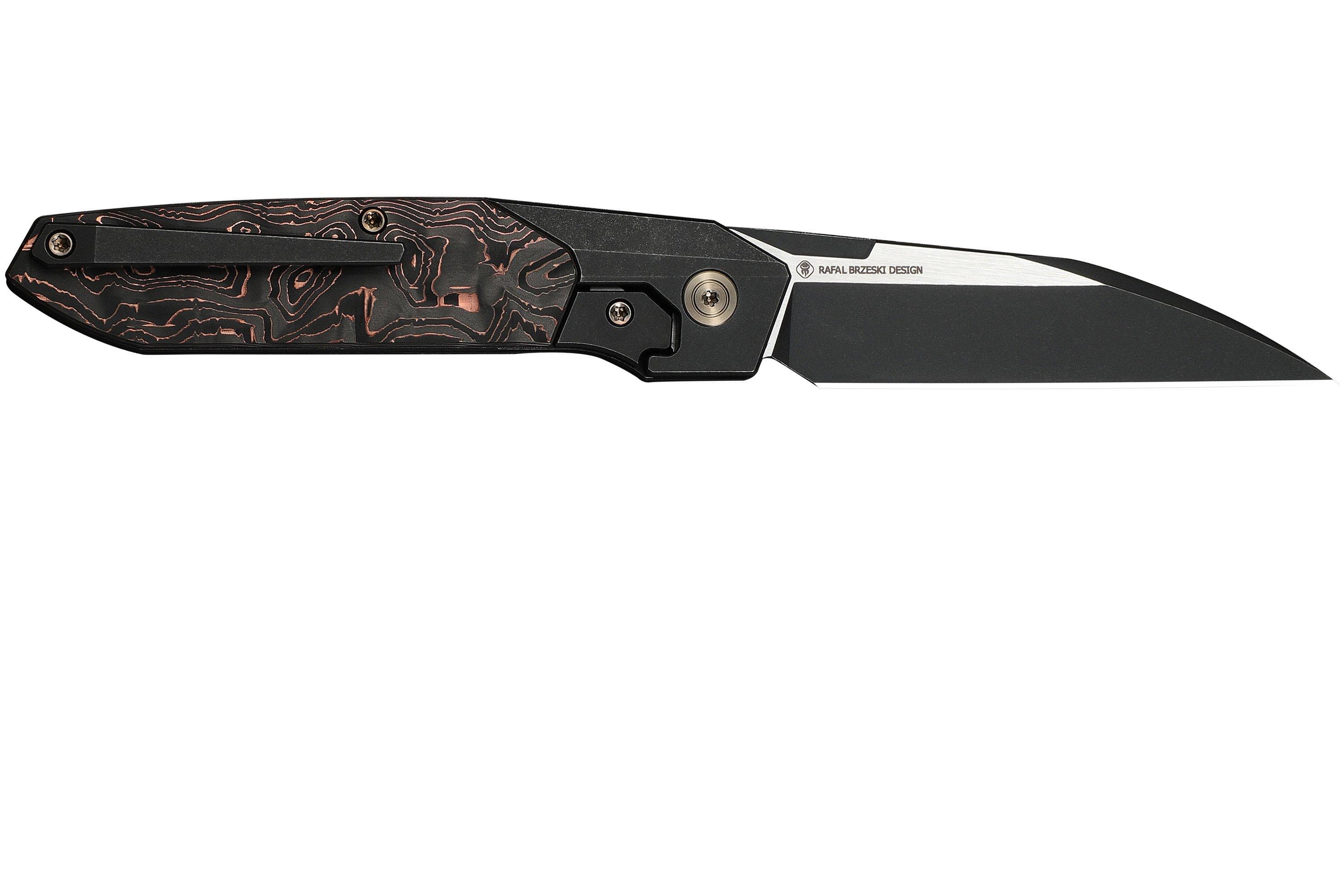 WE Knife Brr15 WE24007-1 Blackwashed M390, Black Titanium Copper Foil ...