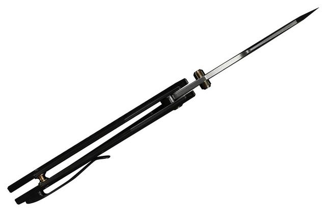 Immagine per WE Knife High-Fin XL WE24010-6, Satin CPM 20CV, Diamond Patterned Black Titanium, coltello da tasca