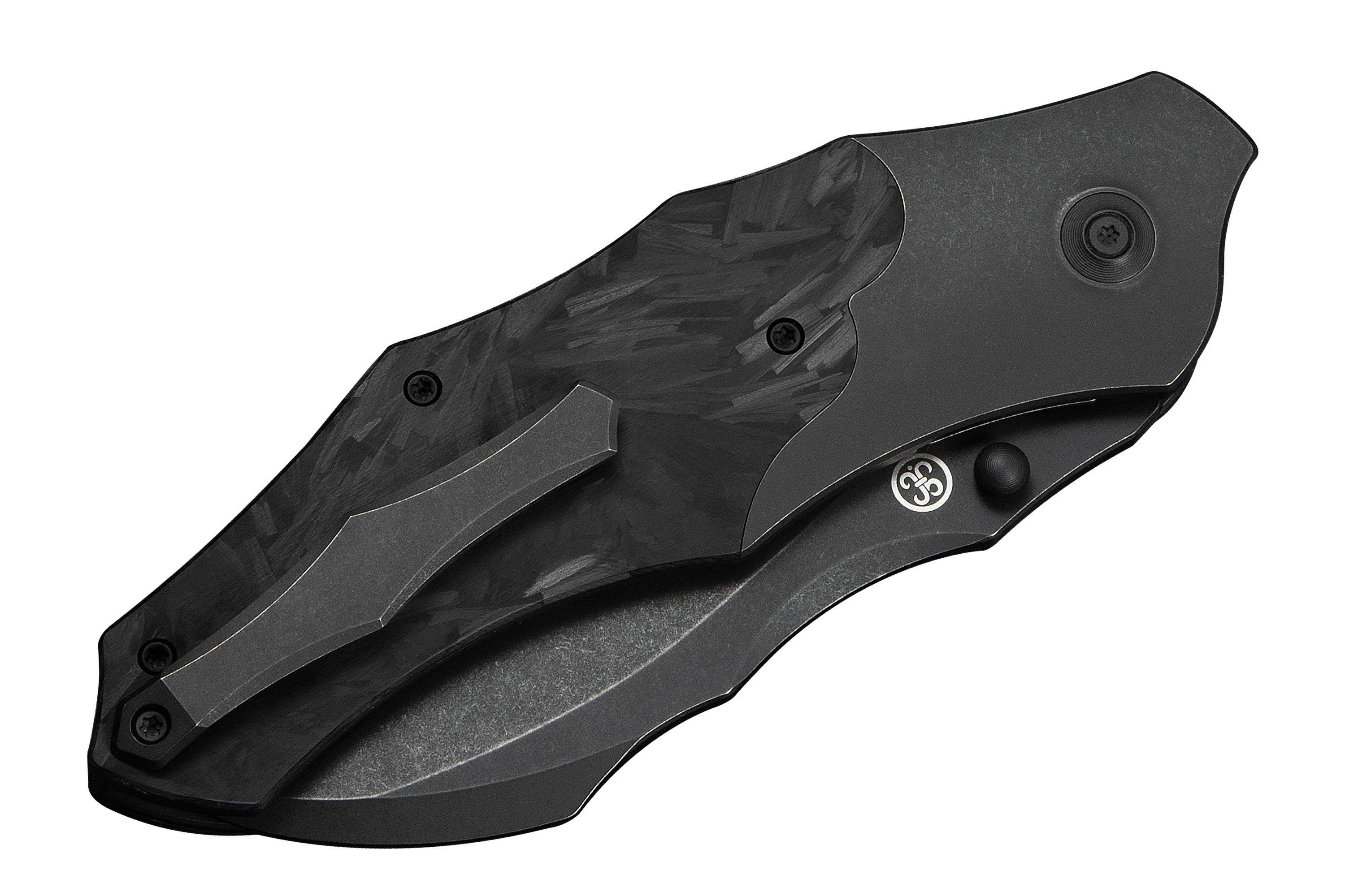 WE Knife Orc Boss WE24042-1 Blackwashed CPM 20CV, Black Titanium ...