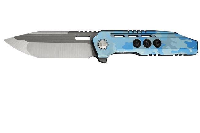 Image pour WE Knife Gunwale Limited Edition WE24048-3, Hand Polished Satin Böhler M390, Blue Terrain Titanium, couteau de poche