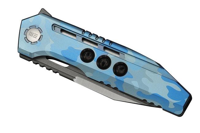 Image pour WE Knife Gunwale Limited Edition WE24048-3, Hand Polished Satin Böhler M390, Blue Terrain Titanium, couteau de poche