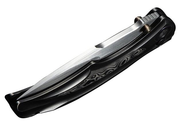 Bild für WE Knife Tighe Down WE24054-2 Hand Satin Böhler M390, Integral Polished Black Titanium Rose CF Inlay, Taschenmesser, Brian Tighe Design