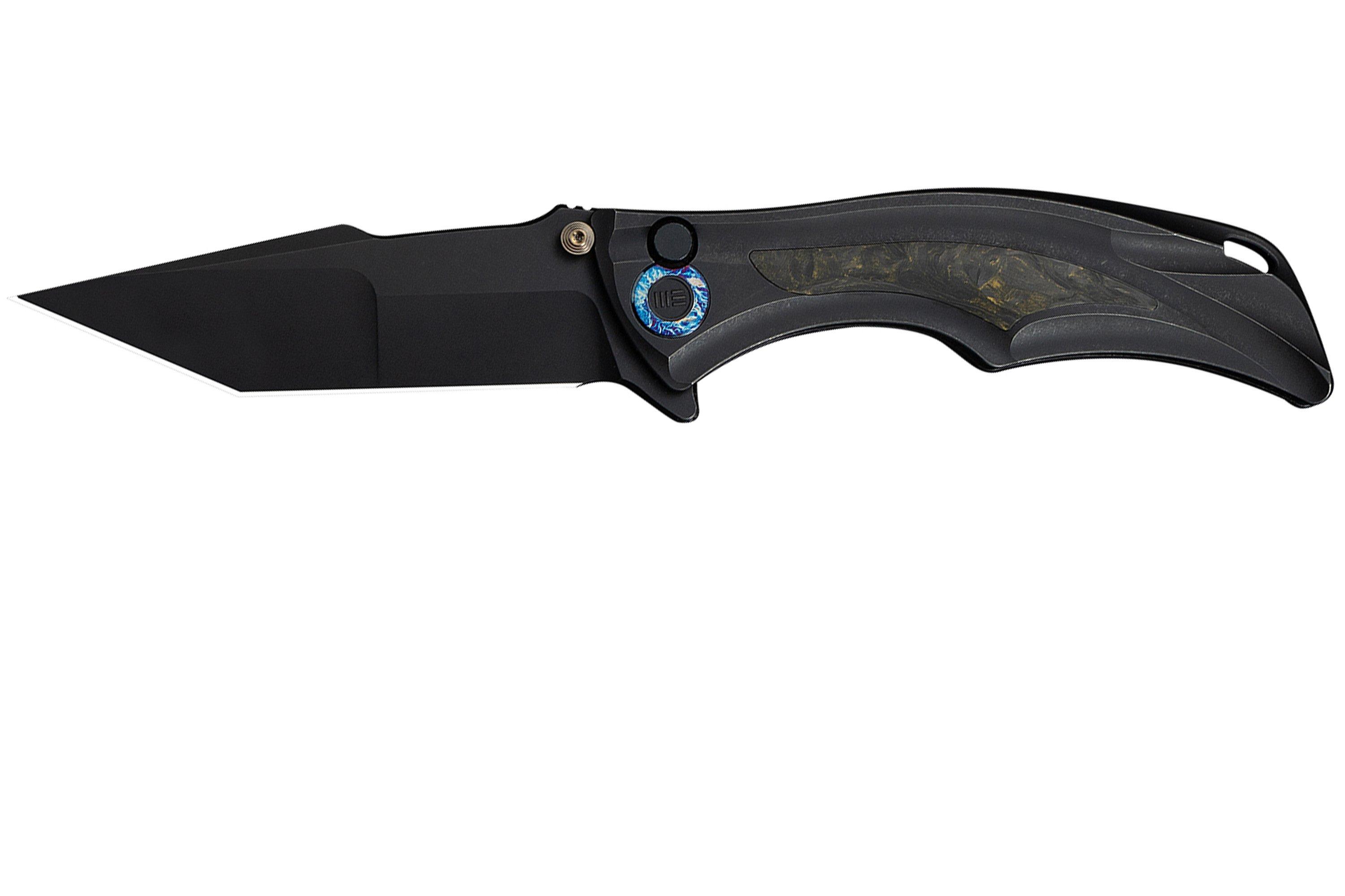 WE Knife Tighe Down WE24054B-1 Blackwashed Böhler M390, Integral Black ...