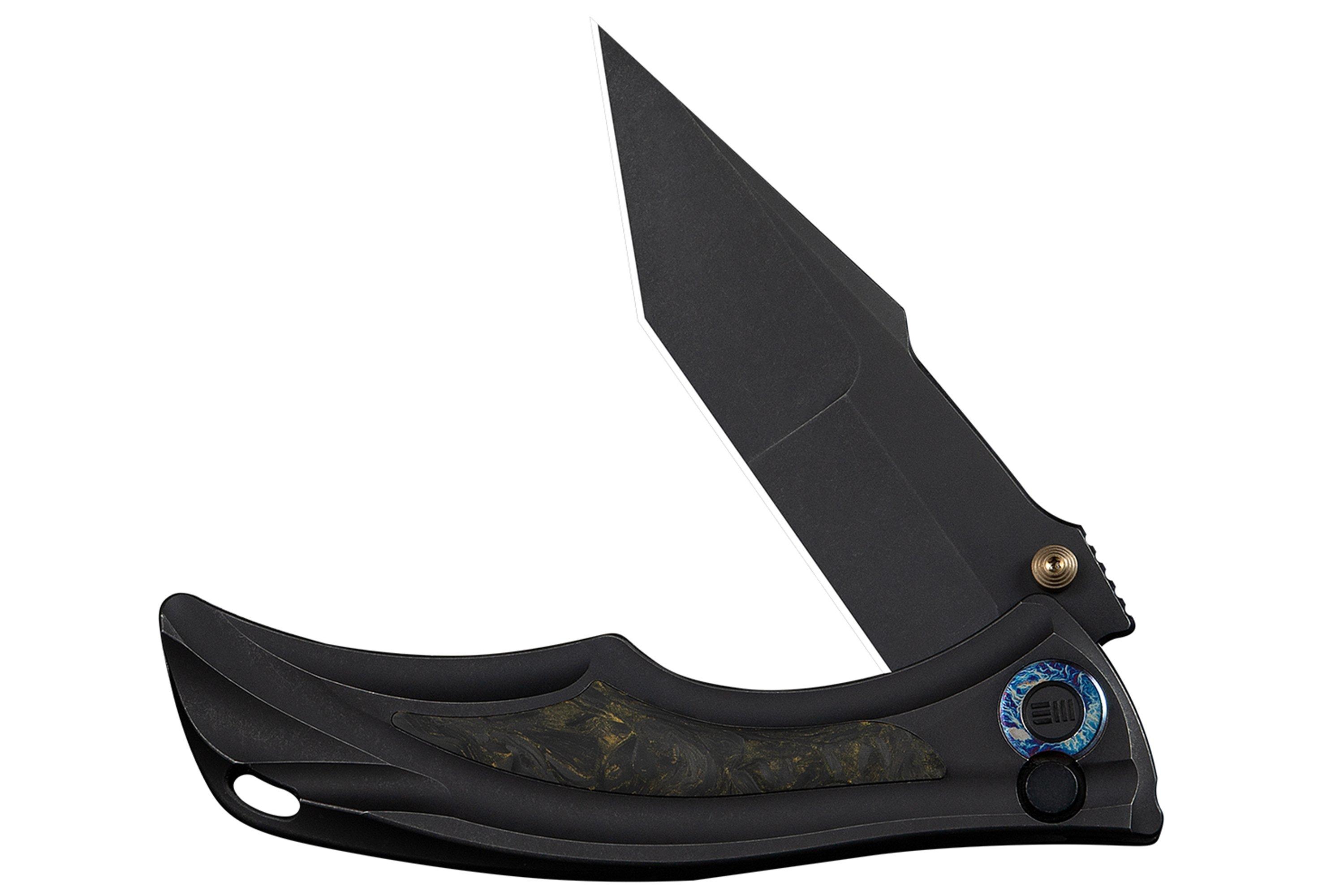 WE Knife Tighe Down WE24054B-1 Blackwashed Böhler M390, Integral Black ...