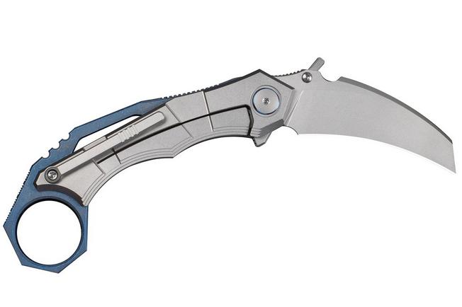 Image for WE Knife Tayra WE24069-2 Stonewashed Böhler M390, Gray Titanium, pocket knife