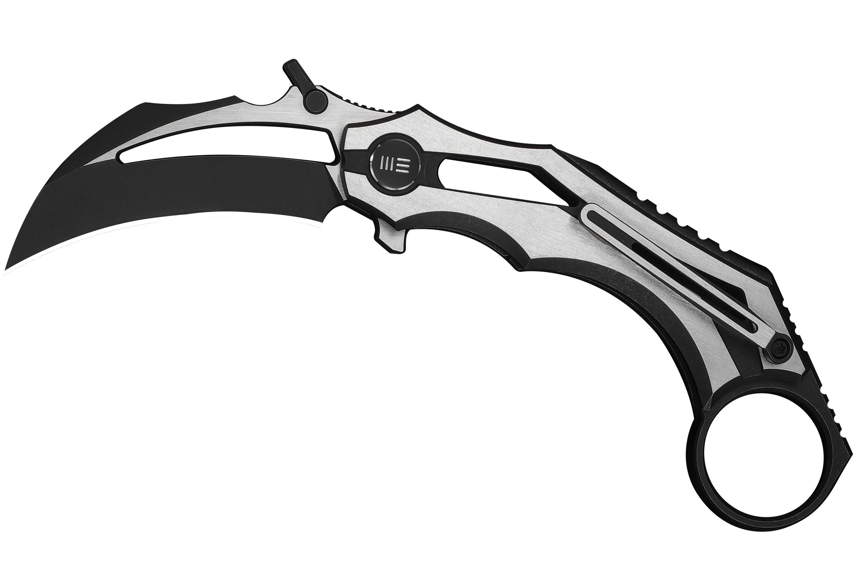 WE Knife Cryonix WE24070-1 Two-Tone Satin Blackwashed M390, Black ...