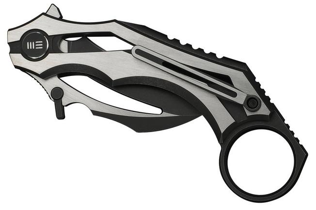 Immagine per WE Knife Cryonix WE24070-1 Two-Tone Satin Blackwashed M390, Black & Satin Titanium, coltello da tasca