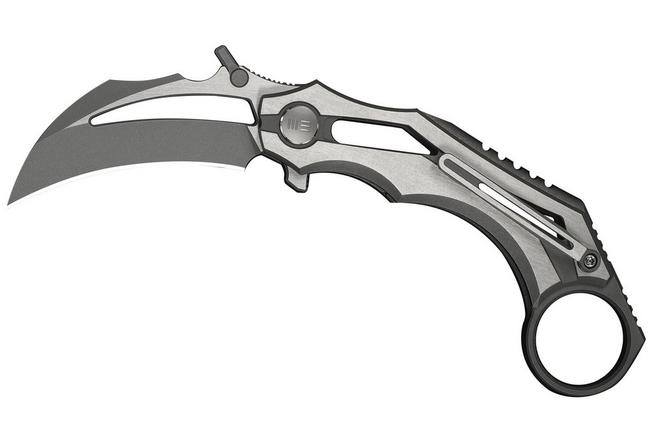 Immagine per WE Knife Cryonix WE24070-2 Two-Tone Graywashed Satin M390, Gray & Satin Titanium, coltello da tasca