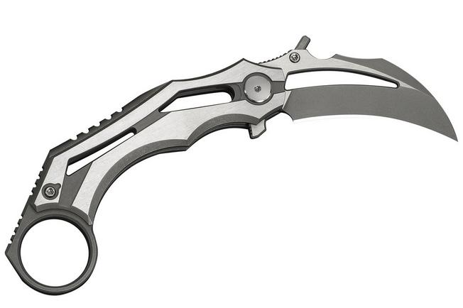 Immagine per WE Knife Cryonix WE24070-2 Two-Tone Graywashed Satin M390, Gray & Satin Titanium, coltello da tasca