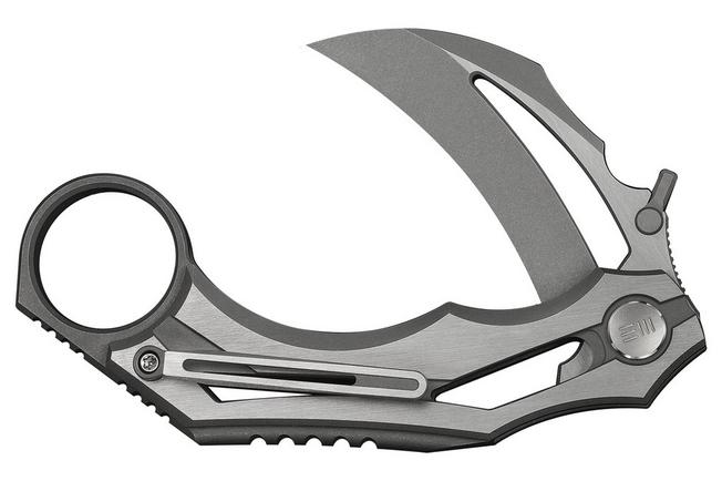 Immagine per WE Knife Cryonix WE24070-2 Two-Tone Graywashed Satin M390, Gray & Satin Titanium, coltello da tasca