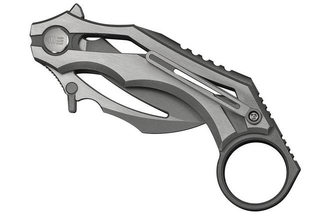 Immagine per WE Knife Cryonix WE24070-2 Two-Tone Graywashed Satin M390, Gray & Satin Titanium, coltello da tasca