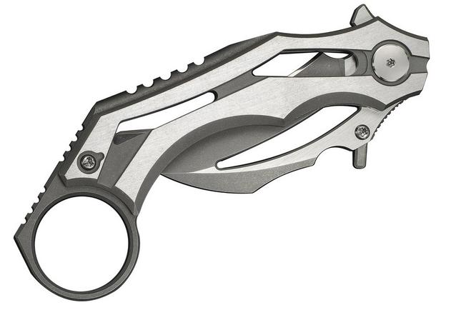 Immagine per WE Knife Cryonix WE24070-2 Two-Tone Graywashed Satin M390, Gray & Satin Titanium, coltello da tasca