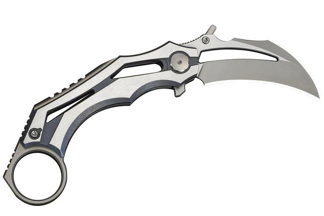 Immagine per WE Knife Cryonix WE24070-4 Two-Tone Stonewashed Satin M390, Blue & Satin Titanium, coltello da tasca