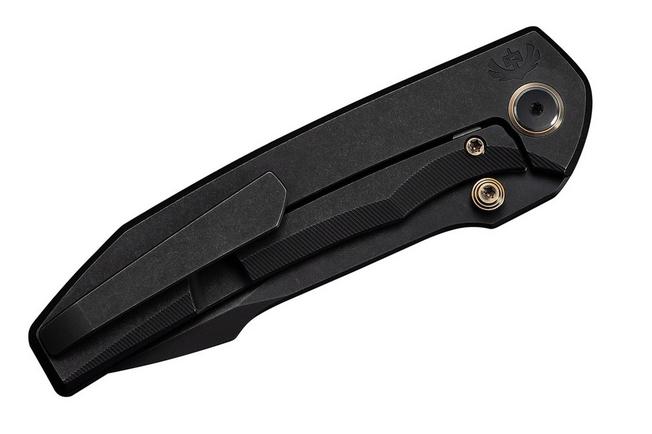 Bild für WE Knife Ryson WE24086-1 Blackwashed Böhler M390, Black Titanium, Taschenmesser, Raven The Pirate Design