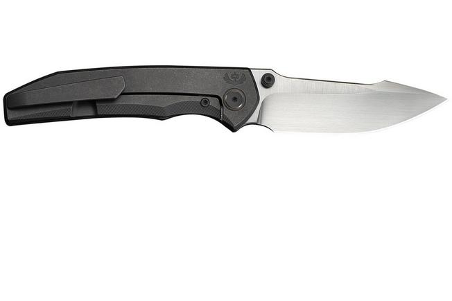 Bild für WE Knife Ryson WE24086-2 Hand Satin Böhler M390, Gray Titanium, Taschenmesser, Raven The Pirate Design
