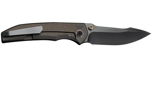 Bild für WE Knife Ryson WE24086-3 Gray Polished Böhler M390, Bronze Titanium, Taschenmesser, Raven The Pirate Design