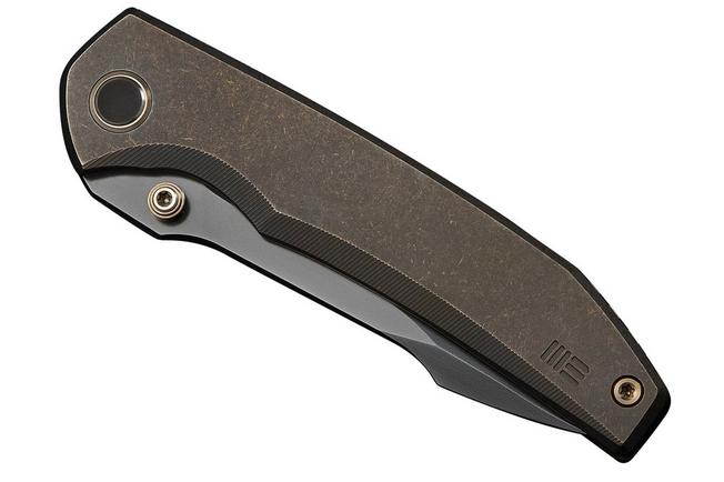 Bild für WE Knife Ryson WE24086-3 Gray Polished Böhler M390, Bronze Titanium, Taschenmesser, Raven The Pirate Design