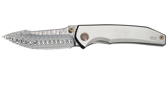 Bild für WE Knife Ryson WE24086-DS1 Hugin Damasteel, Gray Titanium, Taschenmesser, Raven The Pirate Design