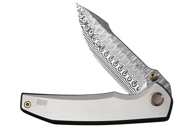 Bild für WE Knife Ryson WE24086-DS1 Hugin Damasteel, Gray Titanium, Taschenmesser, Raven The Pirate Design