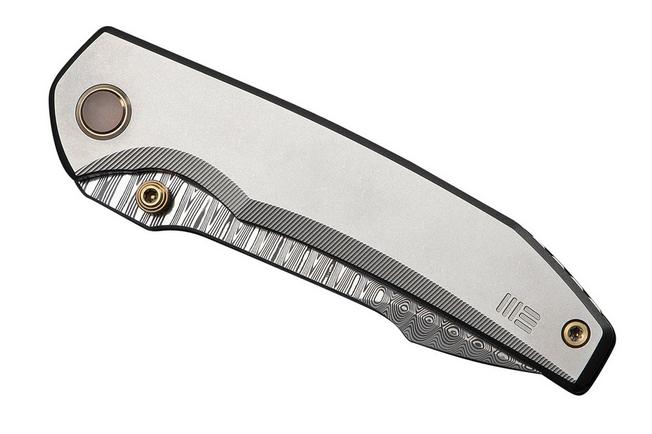 Bild für WE Knife Ryson WE24086-DS1 Hugin Damasteel, Gray Titanium, Taschenmesser, Raven The Pirate Design