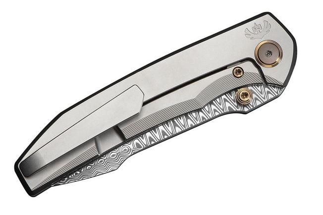 Bild für WE Knife Ryson WE24086-DS1 Hugin Damasteel, Gray Titanium, Taschenmesser, Raven The Pirate Design