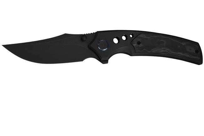 Bild für WE Knife Skynix WE24087-1, Black Böhler M390, Black Titanium, Marble Carbon Fiber Inlay Taschenmesser