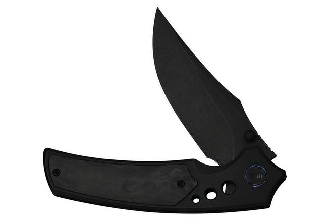 Bild für WE Knife Skynix WE24087-1, Black Böhler M390, Black Titanium, Marble Carbon Fiber Inlay Taschenmesser