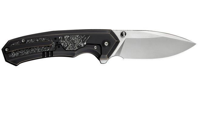 Afbeelding voor WE Knife Corwyn WE24088-3 Satin Böhler M390, Bronze Black Titanium Aluminium Foil Carbonfiber, zakmes