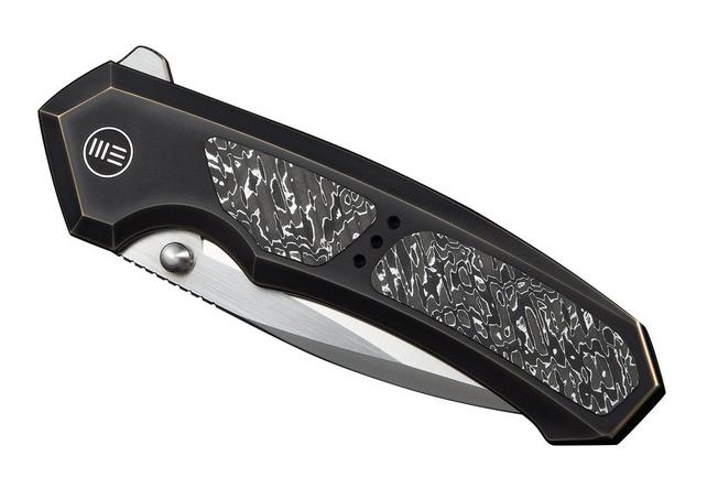 Afbeelding voor WE Knife Corwyn WE24088-3 Satin Böhler M390, Bronze Black Titanium Aluminium Foil Carbonfiber, zakmes